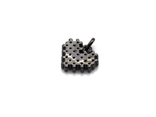 Load image into Gallery viewer, CZ Micro Pave Heart/Leaf Shaped Pendant/Charm, Clear Cubic Z