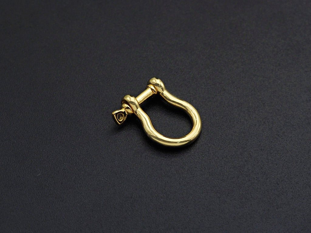U Shape Lock Clasp, CZ Pave Clasp, Silver/Black/Rose Gold/Gold Carabiner Clasp, 15x19mm, sku#H218