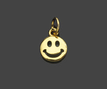 Load image into Gallery viewer, 18K Dainty Gold Cute Smiley Face Shape Pendant/Charm,Smiley