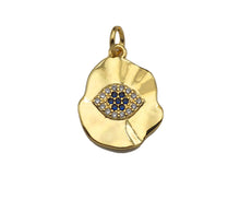 Load image into Gallery viewer, CZ Micro Pave Blue Evil Eye Charm, Sku#L370