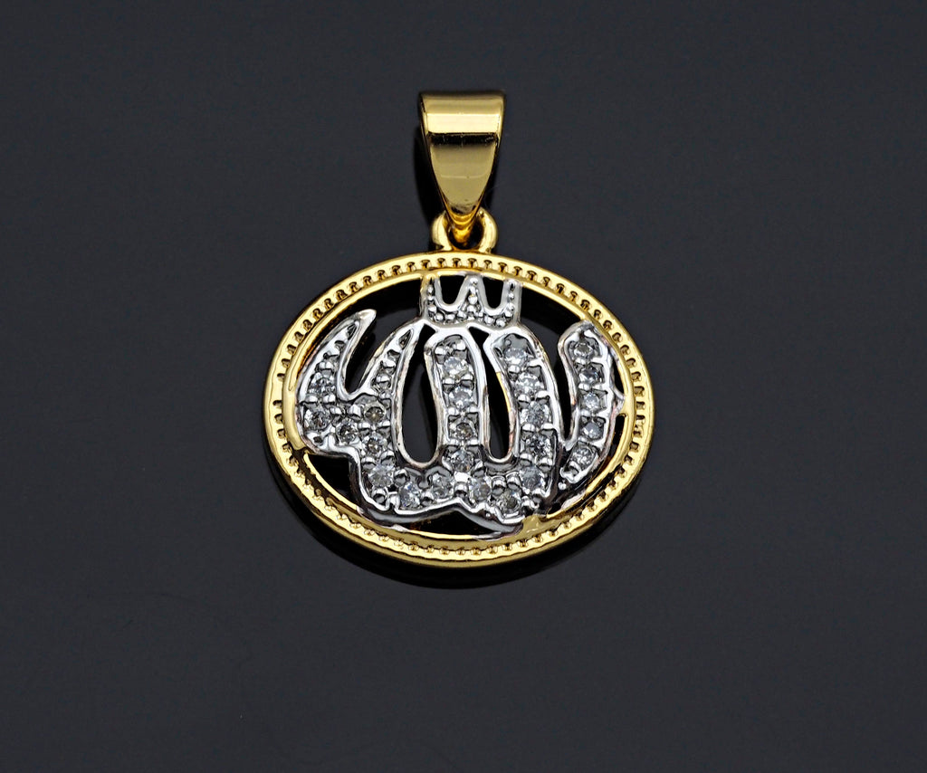 Dual Color Curve Pattern On Oval CZ Micro Pave Charms,16x16mm, Sku#F1282C