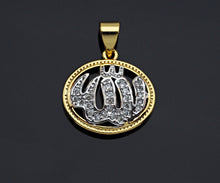 Load image into Gallery viewer, Dual Color Curve Pattern On Oval CZ Micro Pave Charms,16x16mm, Sku#F1282C