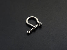 Load image into Gallery viewer, U Shape Lock Clasp, CZ Pave Clasp, Silver/Black/Rose Gold/Gold Carabiner Clasp, 15x19mm, sku#H218