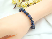 Load image into Gallery viewer, Natural Lapis Blue Tiger Eye Stretchy Bracelet, U1079