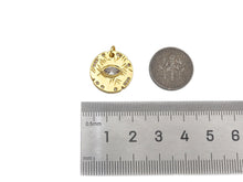 Load image into Gallery viewer, CZ Micro Pave Evil Eye On Round Coin Shape Pendant,Cubic Zir