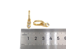 Load image into Gallery viewer, CZ Heart Crown Huggie Earrings, Sku#J239