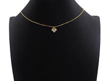 Load image into Gallery viewer, CZ Micro Pave Heart/Leaf Shaped Pendant/Charm, Clear Cubic Z
