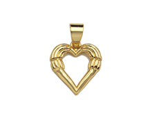 Load image into Gallery viewer, Gold Peach Heart Shape Charms, Dainty Charms, Gold Pendant, Heart Necklace Charms, 13x14mm, Sku#F1292