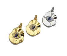 Load image into Gallery viewer, CZ Micro Pave Blue Evil Eye Charm, Sku#L370