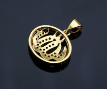 Load image into Gallery viewer, Dual Color Curve Pattern On Oval CZ Micro Pave Charms,16x16mm, Sku#F1282C