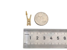 Load image into Gallery viewer, CZ Micro Pave Clothespin Shape Pendant,Cubic Zirconia Clamp Charm, Necklace Bracelet Charm Pendant, Fun Jewelry, 9x19mm, Sku#F1389