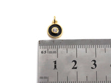 Load image into Gallery viewer, Enamel Colorful Dangle Charm, CZ Micro Pave Oil Drop pendant, White/Black/Red/Turquoise/Blue Enamel pendant,8x11mm,sku#F1057