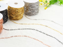 Load image into Gallery viewer, 4x11mm Small Size Paper Clip Chain by Yard,SKU#E503
