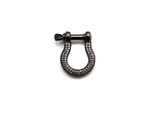 Load image into Gallery viewer, CZ Micro pave U Shape Lock Clasp, CZ Pave Buckle Lock Clasp, Silver/Black/Rose Gold/Gold Carabiner Clasp, 18x22mm, sku#H219