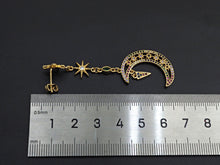 Load image into Gallery viewer, CZ Star Moon Dangle Earrings, Sku#J240
