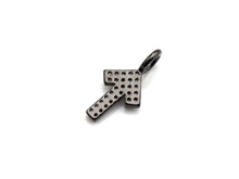 Load image into Gallery viewer, CZ Micro Pave Arrow Charm, Cubic Zirconia Cute Arrow Charm, 7x15mm, sku# X142