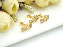 Load image into Gallery viewer, CZ Multi Hearts Stud Earrings, Sku#J227