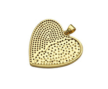Load image into Gallery viewer, CZ Micro Pave Heart Shape Pendant/Charm,Cubic Zirconia Medallion Charm, Necklace Bracelet Heart Charm Pendant,28x27mm, Sku#LK195