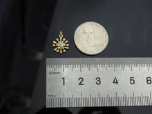 Load image into Gallery viewer, CZ Micro Pave Radiate Flower Shape Pendant,18K Dainty Gold Charm, Necklace Bracelet Charm Pendant,9x12mm,Sku#FH154