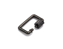 Load image into Gallery viewer, Clear CZ Micro pave Rectangle Shape Clasp, CZ Pave Clasp, Gold/Silver/Rose Gold/Gunmetal Carabiner Clasp, 13x21mm, sku#H186