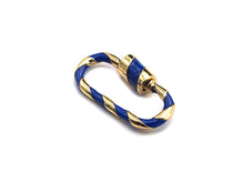 Load image into Gallery viewer, Colorful Enamel Pave Oval Shape Clasp, Carabiner Clasp, 11x25mm, sku#H161