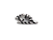 Load image into Gallery viewer, Colorful Enamel Pave Lightning Shape Clasp, Silver Plated Screw Clasp, 18x32mm, Carabiner Clasp, sku#K79
