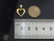 Load image into Gallery viewer, Gold Peach Heart Shape Charms, Dainty Charms, Gold Pendant, Heart Necklace Charms, 13x14mm, Sku#F1292