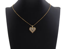 Load image into Gallery viewer, Bagette CZ Micro Pave Filigree Heart Pendant, Heart Shaped Pave Pendant, Gold/Rose Gold/Silver/Gunmetal plated, 28mm, Sku#FH44