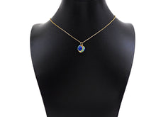 Load image into Gallery viewer, Cobalt Enamel Round Ball Pendant Charm, 3D Ball Turquoise Blue Pendant, Gold Enamel Ball Pendant, Enamel Jewelry Findings,12x13mm,Sku#L454