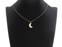 Load image into Gallery viewer, Enamel Moon Star charm, Black Red White Gold CZ Half Moon Pendant, Enamel Moon charm, 10x19mm/18x21mm, sku#FH14