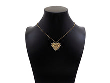 Load image into Gallery viewer, Gold Filled CZ Micro Pave Heart With Diamond around Pendant,sku#Z1362
