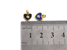 Load image into Gallery viewer, Cute Enamel  Heart Charm Pendant,CZ Micro Pave Oil Drop pendant,Enamel heart pendant,Enamel Jewelry, 9mm, sku#F1058