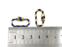Load image into Gallery viewer, Colorful Enamel Pave Oval Shape Clasp, Carabiner Clasp, 11x25mm, sku#H161