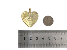 Load image into Gallery viewer, CZ Micro Pave Heart Shape Pendant/Charm,Cubic Zirconia Medallion Charm, Necklace Bracelet Heart Charm Pendant,28x27mm, Sku#LK195