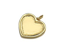 Load image into Gallery viewer, Dainty Fingerprint On Heart Shape Charms, Dainty Heart Charms, 19x18mm, Sku#F1293C