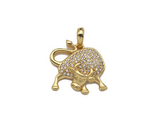 Load image into Gallery viewer, Colorful CZ Micro Pave Bull Pendant/Charm,Cubic Zirconia Charm, Necklace Bracelet Charm Pendant,17x18mm, Sku#LD35