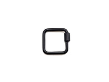 Load image into Gallery viewer, Colorful Enamel pave Square Shape Clasp, Black/Red/Pink/White/Blue Carabiner Clasp, 18mm, sku#H242