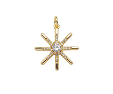 Load image into Gallery viewer, CZ Micro Pave North Star Shape Pendant/Charm, 14K Gold Filled Star Charm, Necklace Bracelet Charm Pendant,18x21mm,Sku#LX01