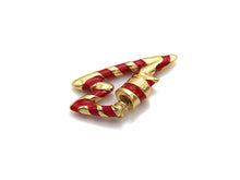 Load image into Gallery viewer, Colorful Enamel Pave Lightning Shape Clasp, Gold Plated Screw Clasp, Carabiner Clasp, 18x32mm, sku#K80