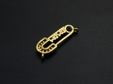 Load image into Gallery viewer, CZ Micro Pave Mama Safety Pin Pendant, Safety Pin Cubic Zirc