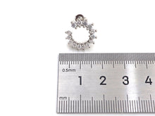 Load image into Gallery viewer, CZ C Shape Stud Earring, Sku#J222