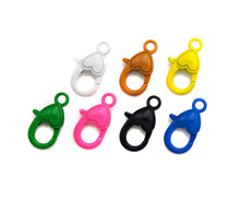 Load image into Gallery viewer, Colorful Enamel Teardrop Shape Clasp, Black/Yellow/Pink/White/Blue/Green/Brown Lobster Clasp, 11x22mm, Sku#K140
