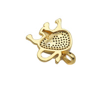 Load image into Gallery viewer, Colorful CZ Micro Pave Bull Pendant/Charm,Cubic Zirconia Charm, Necklace Bracelet Charm Pendant,17x18mm, Sku#LD35