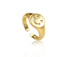 Load image into Gallery viewer, Smiley Face Adjustable Ring, Sku#X201