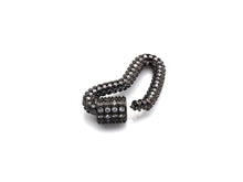 Load image into Gallery viewer, CZ Pave Heart Shape Clasp, CZ Pave Link Clasp, Gold/Rose Gold/Sliver/Gunmetal Heart Clasp, 13x23mm, sku#H188