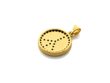 Load image into Gallery viewer, Enamel White Black Patten Peace Sign Round Coin Pendant,CZ Micro Pave Oil Drop pendant,Enamel pendant,Enamel Jewelry, 18x21mm,sku#F1065