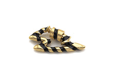 Load image into Gallery viewer, Colorful Enamel Pave Lightning Shape Clasp, Gold Plated Screw Clasp, Carabiner Clasp, 18x32mm, sku#K80