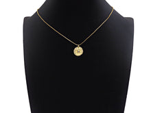 Load image into Gallery viewer, CZ Micro Pave Evil Eye On Hammered Coin Pendant/Charm,Cubic Zirconia Gold/Silver Charm, Necklace Bracelet Charm Pendant,16x16mm, Sku#L398