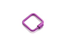 Load image into Gallery viewer, Colorful Enamel pave Square Shape Clasp, Black/Red/Pink/White/Blue Carabiner Clasp, 18mm, sku#H242