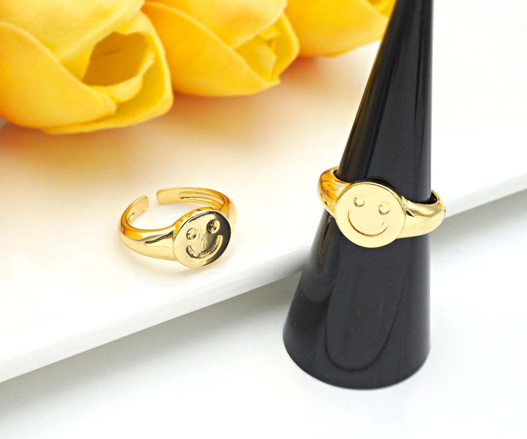 Smiley Face Adjustable Ring, Sku#X201